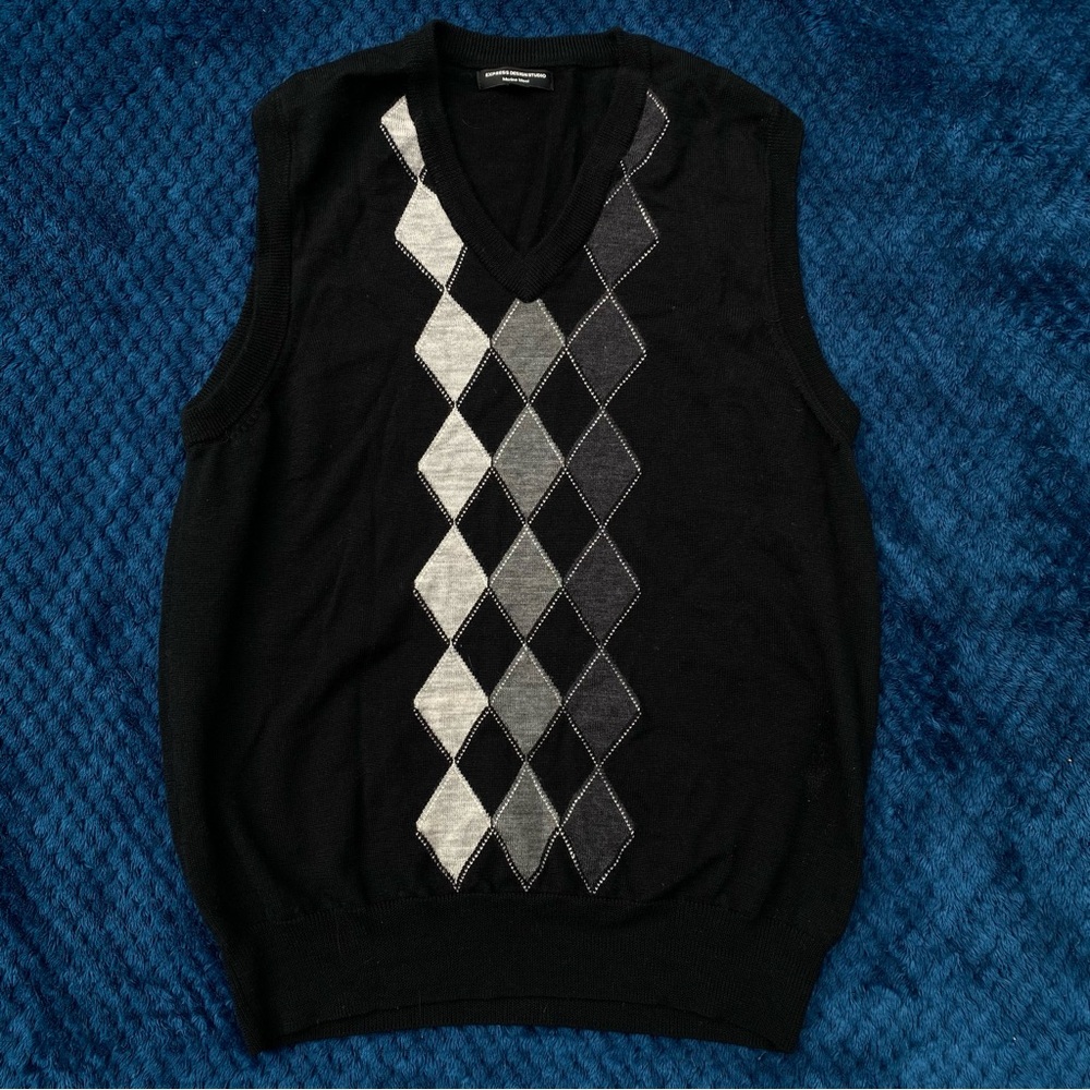 Express Argyle Sweater Vest